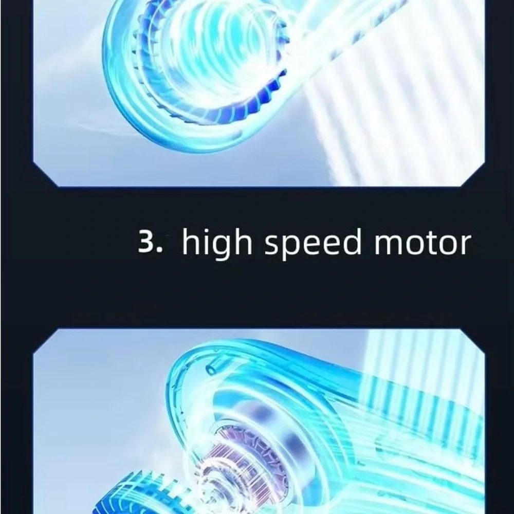 Wireless Neck Fan - Blue and White